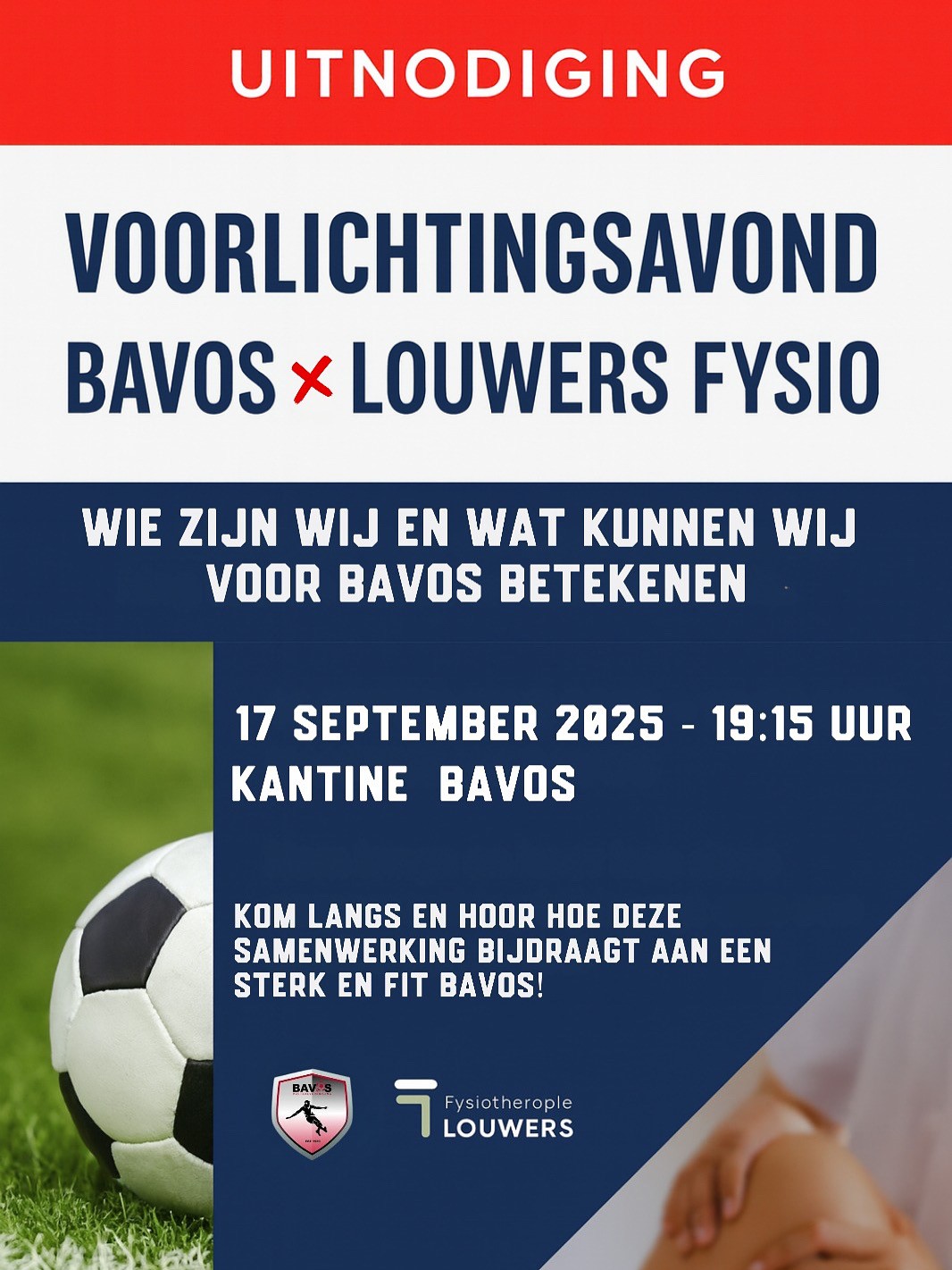 Voorlichtingsavond Bavos x Louwers Fysio